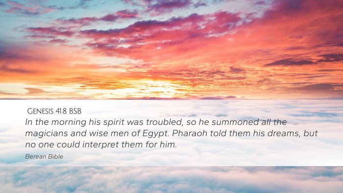 Genesis 41:8 BSB Bible Verse Image