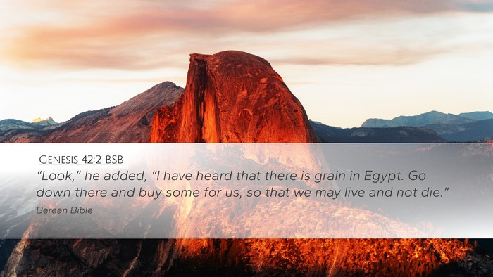 Genesis 42:2 BSB Bible Verse Image
