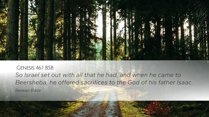 Genesis 46:1 BSB Desktop Wallpaper - So Israel set out with all that he had, and when - Desktop Bible Verse Wallpaper