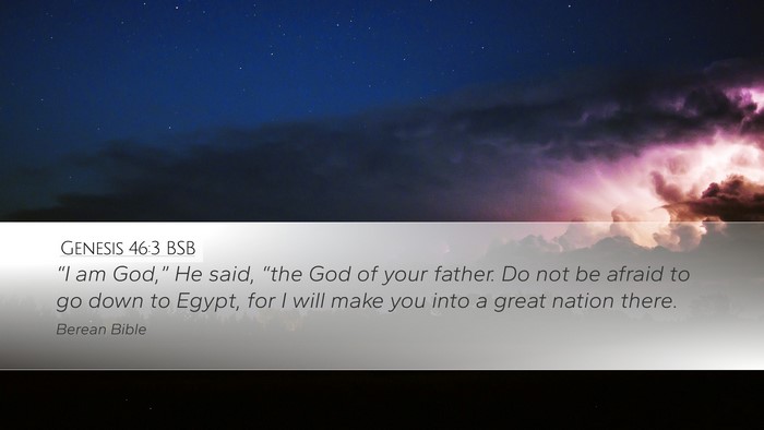 Genesis 46:3 BSB Bible Verse Image