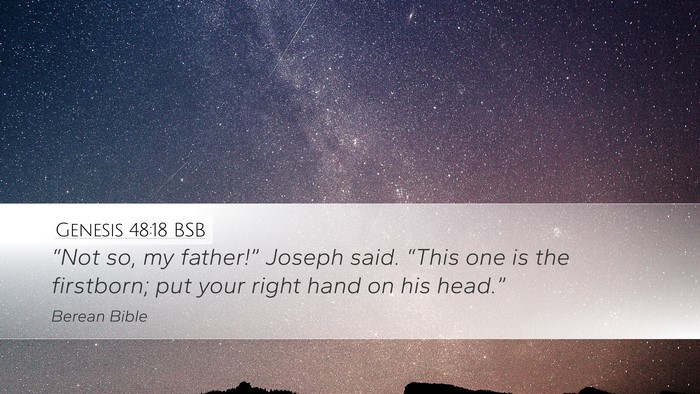 Genesis 48:18 BSB Bible Verse Image