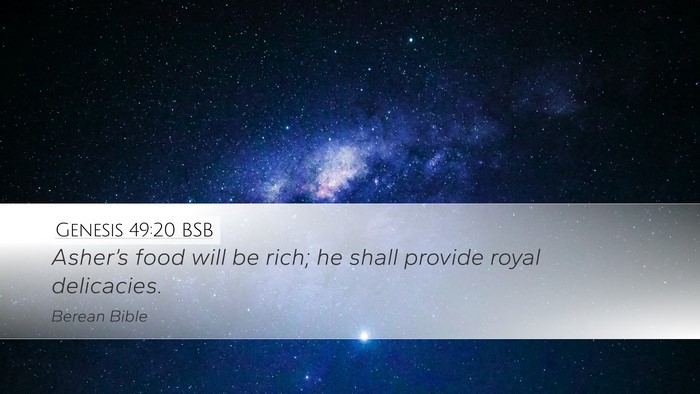 Genesis 49:20 BSB Bible Verse Image