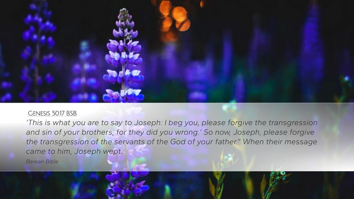 Genesis 50:17 BSB Bible Verse Image