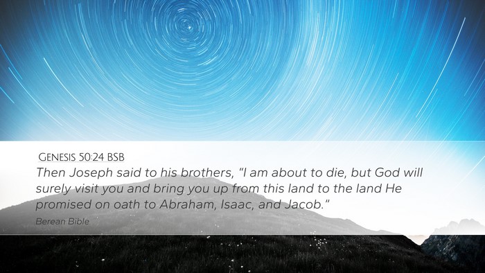 Genesis 50:24 BSB Bible Verse Image