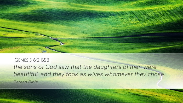 Genesis 6:2 BSB Bible Verse Image