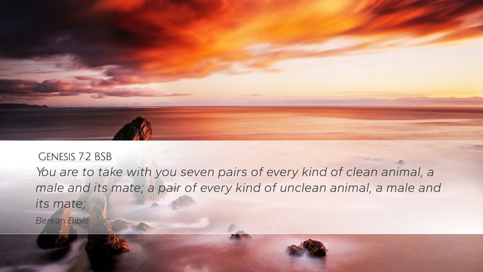 Genesis 7:2 BSB Bible Verse Image
