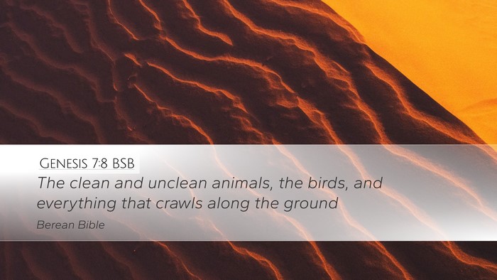 Genesis 7:8 BSB Bible Verse Image
