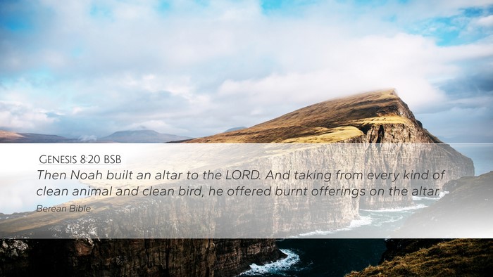 Genesis 8:20 BSB Bible Verse Image
