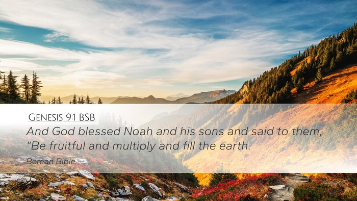 Genesis 9:1 BSB Bible Verse Image