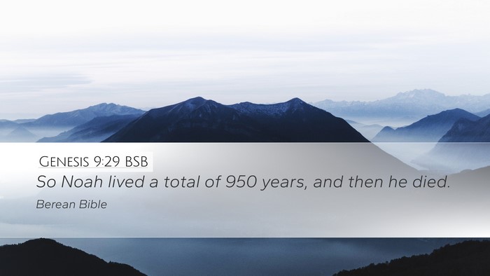 Genesis 9:29 BSB Bible Verse Image