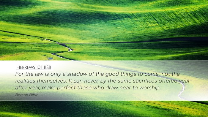 Hebrews 10:1 BSB Bible Verse Image