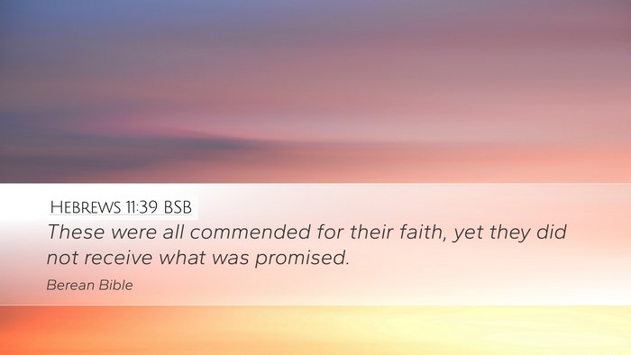 Hebrews 11:39 BSB Bible Verse Image