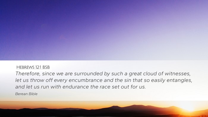Hebrews 12:1 BSB Bible Verse Image
