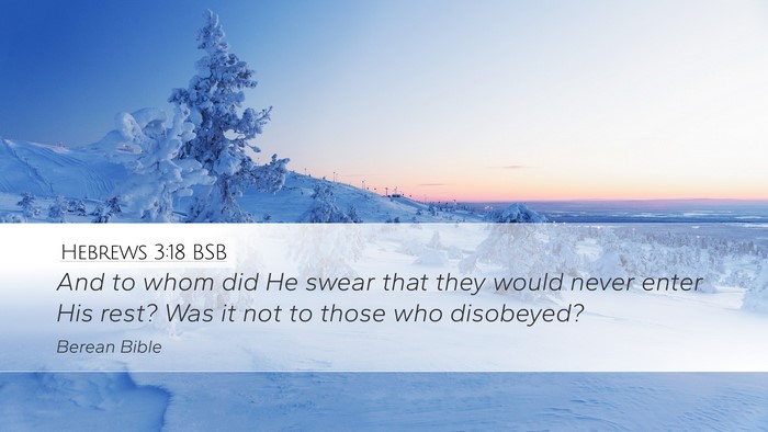Hebrews 3:18 BSB Bible Verse Image