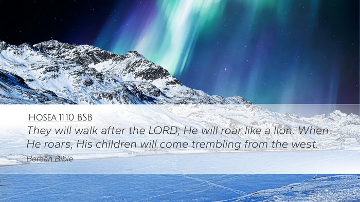 Hosea 11:10 BSB Bible Verse Image