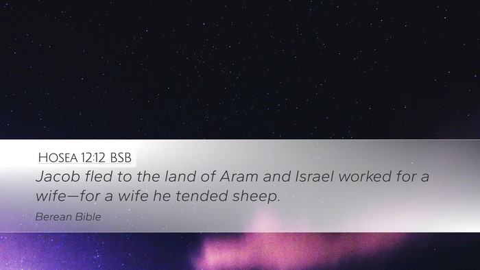 Hosea 12:12 BSB Bible Verse Image