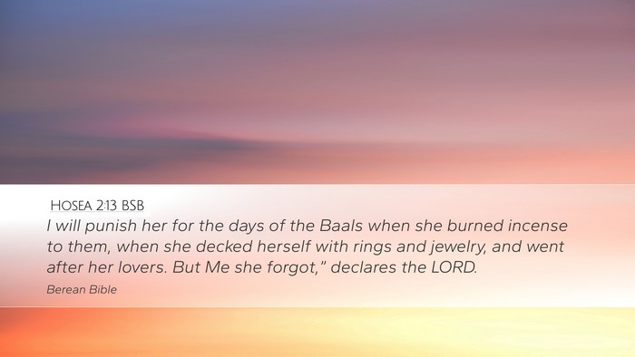 Hosea 2:13 BSB Bible Verse Image