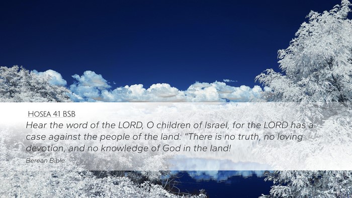 Hosea 4:1 BSB Bible Verse Image