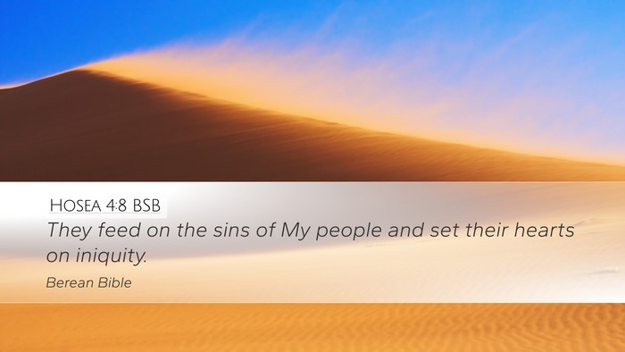 Hosea 4:8 BSB Bible Verse Image