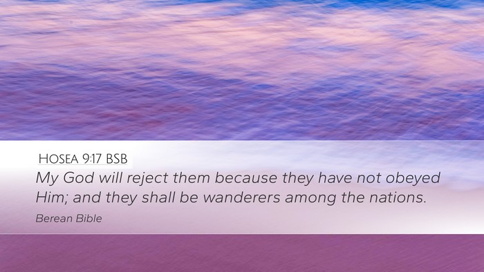Hosea 9:17 BSB Bible Verse Image