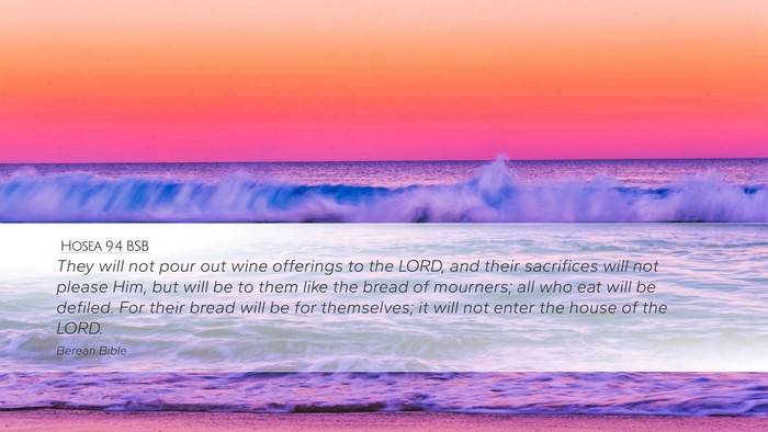 Hosea 9:4 BSB Bible Verse Image