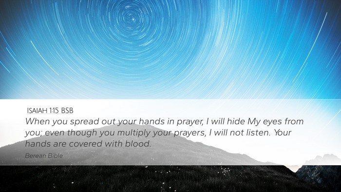 Isaiah 1:15 BSB Bible Verse Image