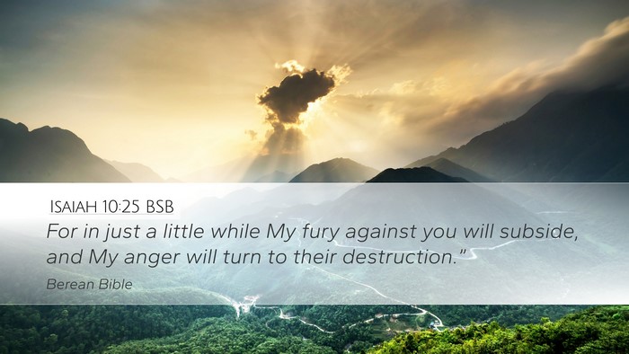 Isaiah 10:25 BSB Bible Verse Image