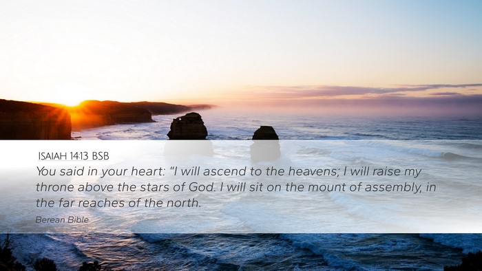 Isaiah 14:13 BSB Bible Verse Image