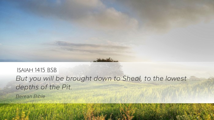 Isaiah 14:15 BSB Bible Verse Image