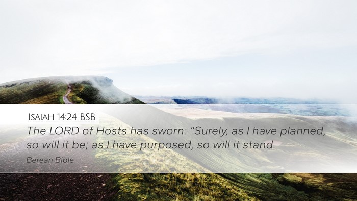Isaiah 14:24 BSB Bible Verse Image
