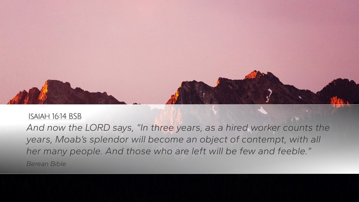 Isaiah 16:14 BSB Bible Verse Image