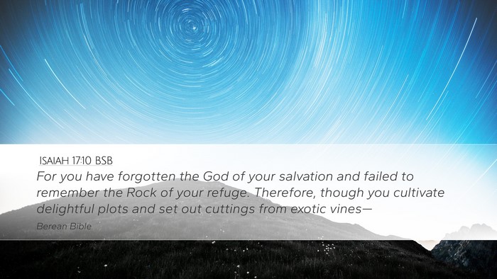 Isaiah 17:10 BSB Bible Verse Image