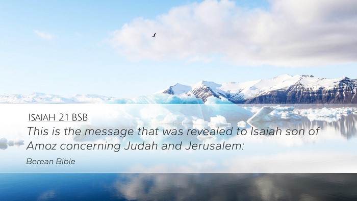 Isaiah 2:1 BSB Bible Verse Image