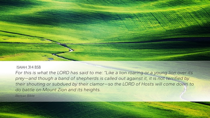 Isaiah 31:4 BSB Bible Verse Image