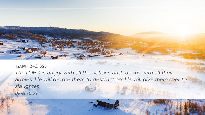 Isaiah 34:2 BSB Bible Verse Image