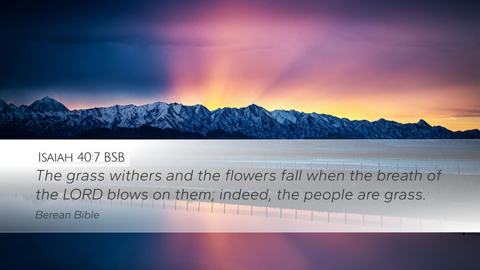 Isaiah 40:7 BSB Bible Verse Image