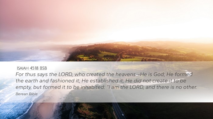 Isaiah 45:18 BSB Bible Verse Image