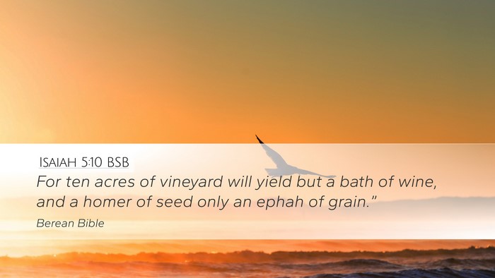 Isaiah 5:10 BSB Bible Verse Image