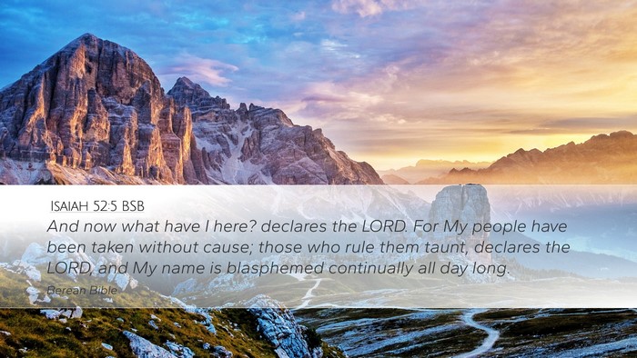 Isaiah 52:5 BSB Bible Verse Image