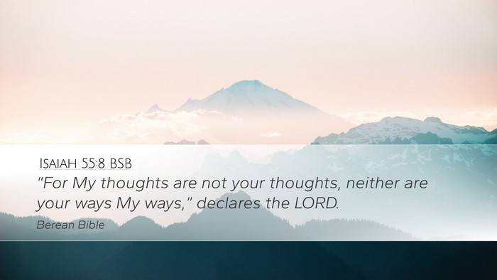 Isaiah 55:8 BSB Bible Verse Image