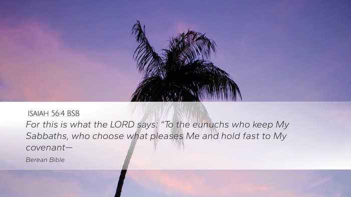 Isaiah 56:4 BSB Bible Verse Image