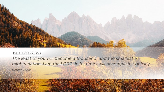 Isaiah 60:22 BSB Bible Verse Image