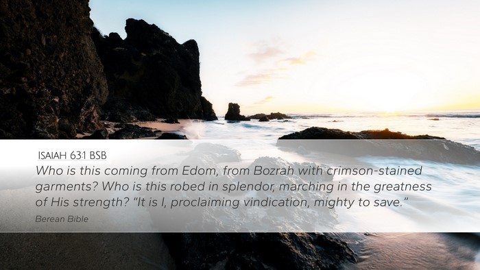 Isaiah 63:1 BSB Bible Verse Image