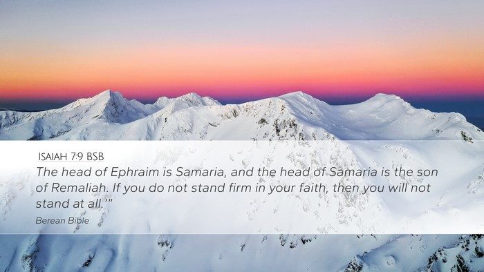Isaiah 7:9 BSB Bible Verse Image