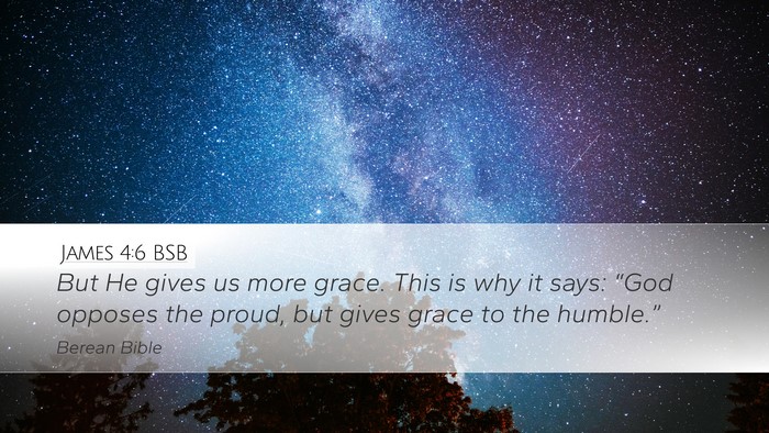 James 4:6 BSB Bible Verse Image