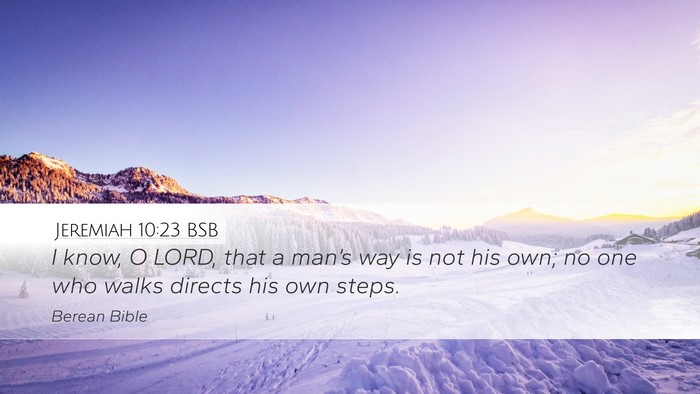 Jeremiah 10:23 BSB Bible Verse Image