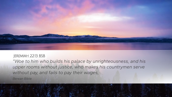 Jeremiah 22:13 BSB Bible Verse Image