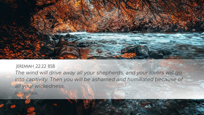 Jeremiah 22:22 BSB Bible Verse Image