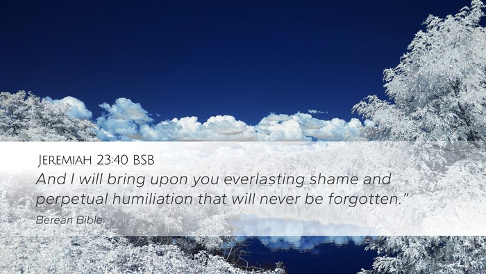 Jeremiah 23:40 BSB Bible Verse Image