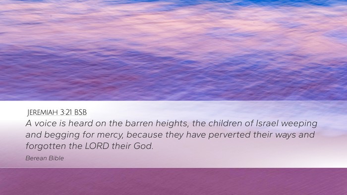 Jeremiah 3:21 BSB Bible Verse Image